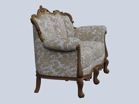 Classic-style sofa 3D Model