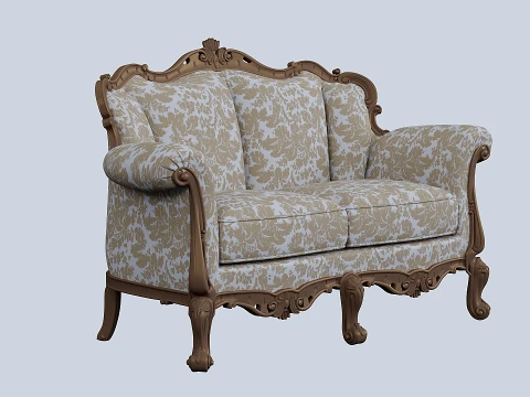 Classic-style sofa 3D Model
