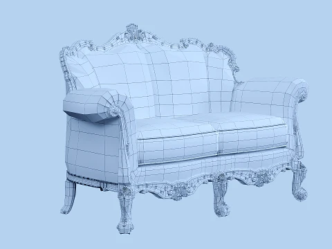 Classic-style sofa 3D Model