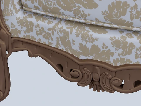 Classic-style sofa 3D Model