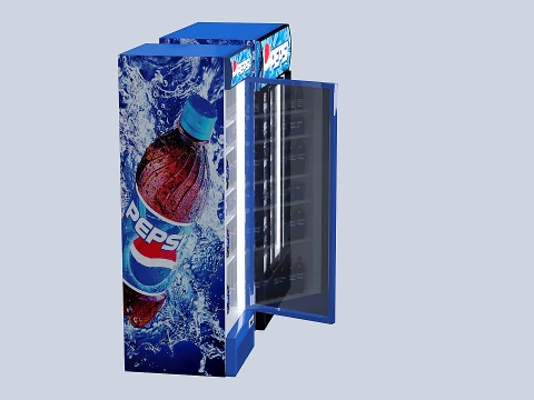 Refrigerator Pepsi 3D Model