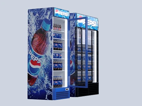 Refrigerator Pepsi 3D Model