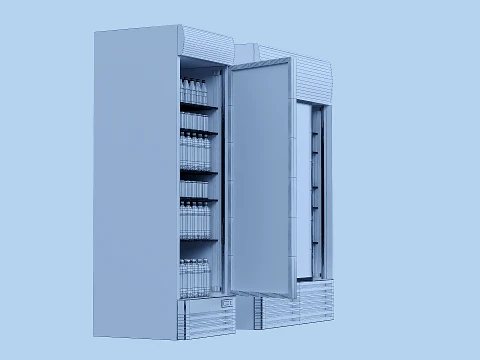 Refrigerator Pepsi 3D Model