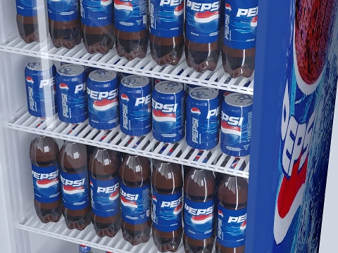 Refrigerator Pepsi 3D Model