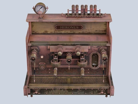 Steampunk coffee machine Model 3D