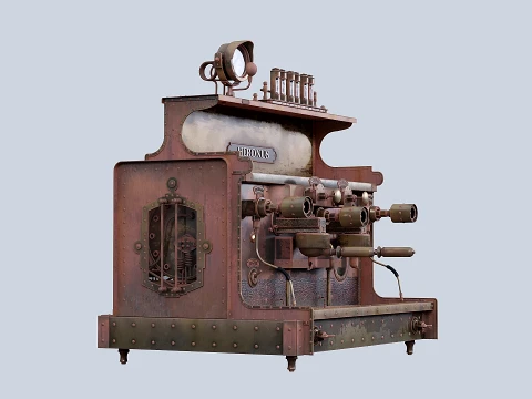 Steampunk coffee machine 3D Model
