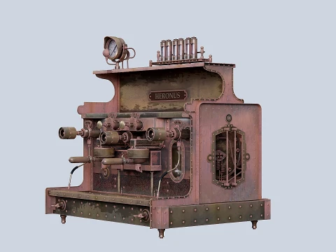 Steampunk coffee machine 3D Model