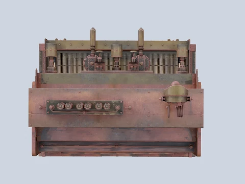 Steampunk coffee machine 3D Model