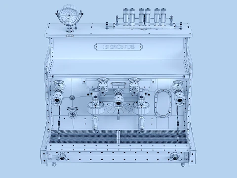 Steampunk coffee machine 3D Model