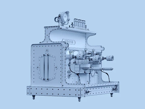 Steampunk coffee machine 3D Model