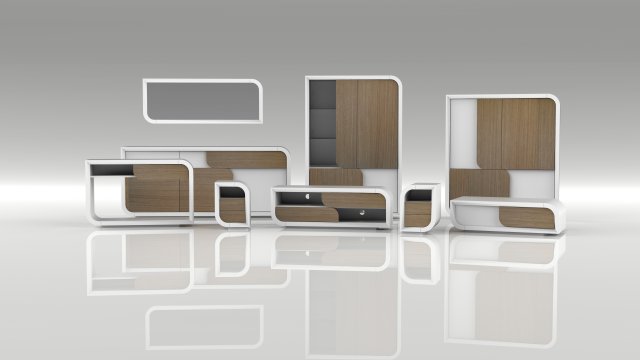 HOME FURNITURE SET 3D 模型 .c4d .max .obj .3ds .fbx .stl .blend 