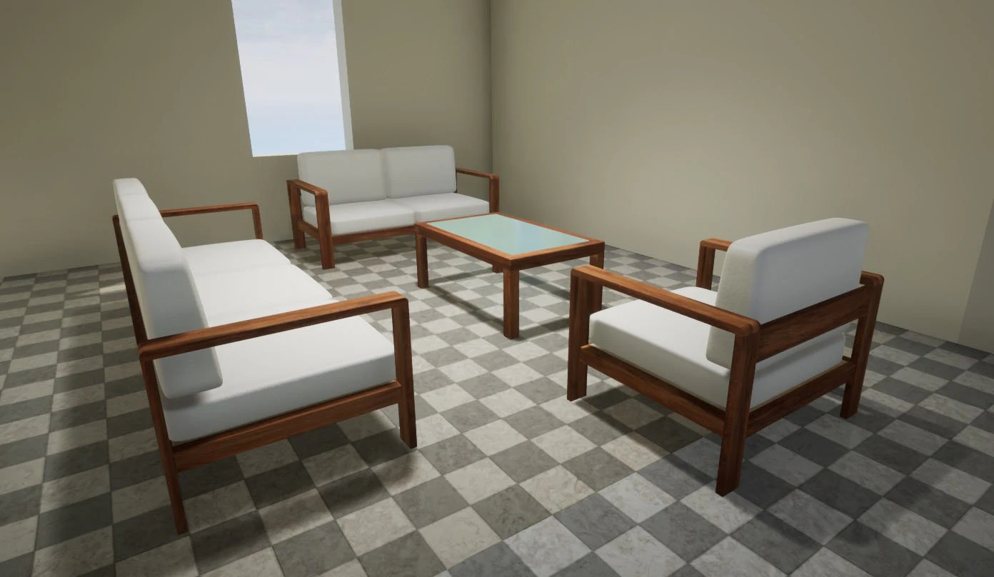 Kit Sala de Estar 3D Model .c4d .max .obj .3ds .fbx .stl .blend