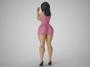 Girl Looking into the Palm 3D Print Model