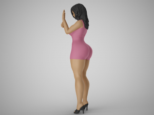 Girl Looking into the Palm Modèles 3D en vedette