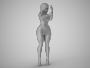 Girl Looking into the Palm Modèles 3D en vedette
