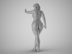 Woman Making Stop Gesture Model Cetak 3D