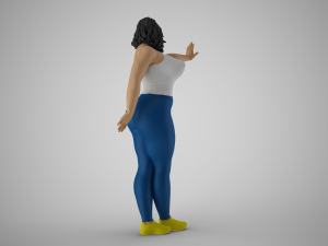 Woman Making Stop Gesture Model Cetak 3D