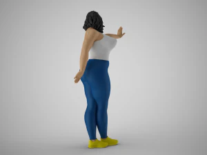 Woman Making Stop Gesture 3D Print Model