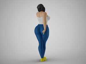 Woman Making Stop Gesture Model Cetak 3D