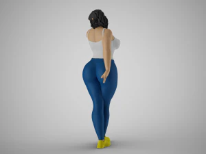 Woman Making Stop Gesture 3D Print Model