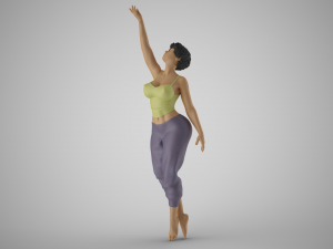 Girl Trying to Reach 3D Print Model