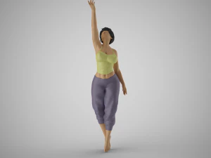 Girl Trying to Reach 3D Print Model