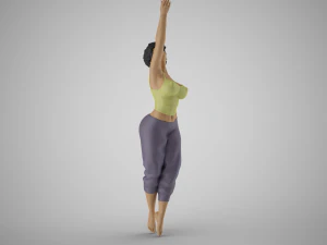 Girl Trying to Reach 3D Print Model
