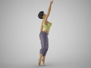 Girl Trying to Reach 3D Print Model