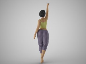 Girl Trying to Reach 3D Print Model