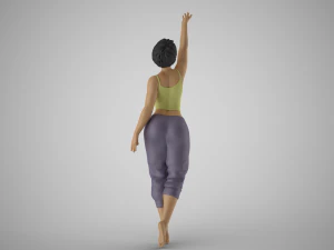 Girl Trying to Reach 3D Print Model