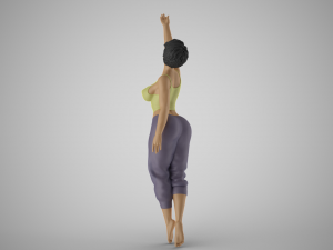 Girl Trying to Reach 3D Print Model