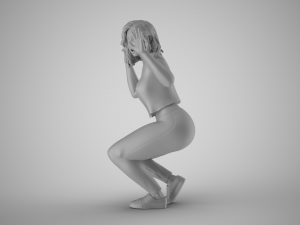 Frightened Girl Modelo de impresión 3D