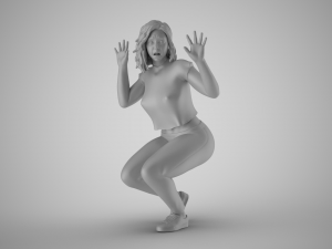 Frightened Girl Modelo de impresión 3D