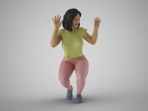 Frightened Girl 3D Print Model
