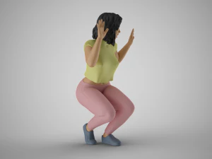 Frightened Girl 3D Print Model