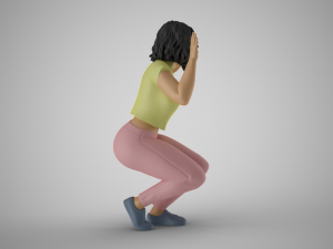 Frightened Girl Modelo de impresión 3D