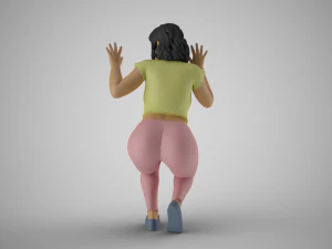 Frightened Girl 3D Print Model