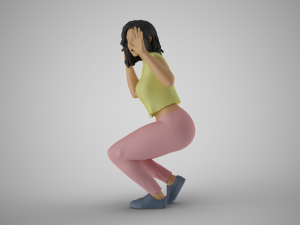 Frightened Girl Modelo de impresión 3D