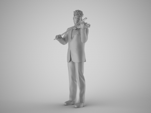 Violinist Man Modello di stampa 3D