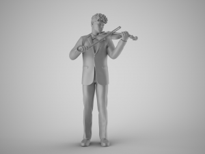 Violinist Man Modello di stampa 3D