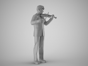 Violinist Man Modello di stampa 3D