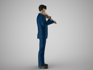 Violinist Man Modello di stampa 3D