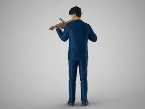 Violinist Man Modello di stampa 3D