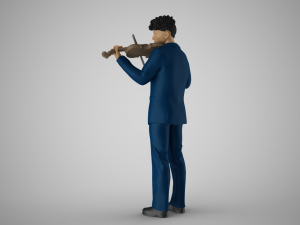 Violinist Man Modello di stampa 3D