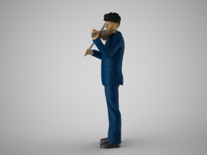 Violinist Man Modello di stampa 3D