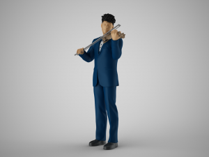 Violinist Man Modello di stampa 3D