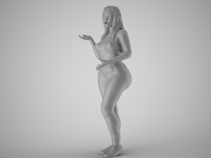 Surprised Girl 3D Print Model