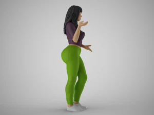 Surprised Girl 3D Print Model