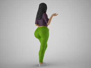 Surprised Girl 3D Print Model