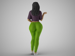 Surprised Girl 3D Print Model